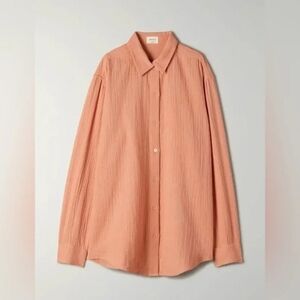 Aritzia Wilfred Free Sail Organic Gauzy Cotton Shirt Size 2